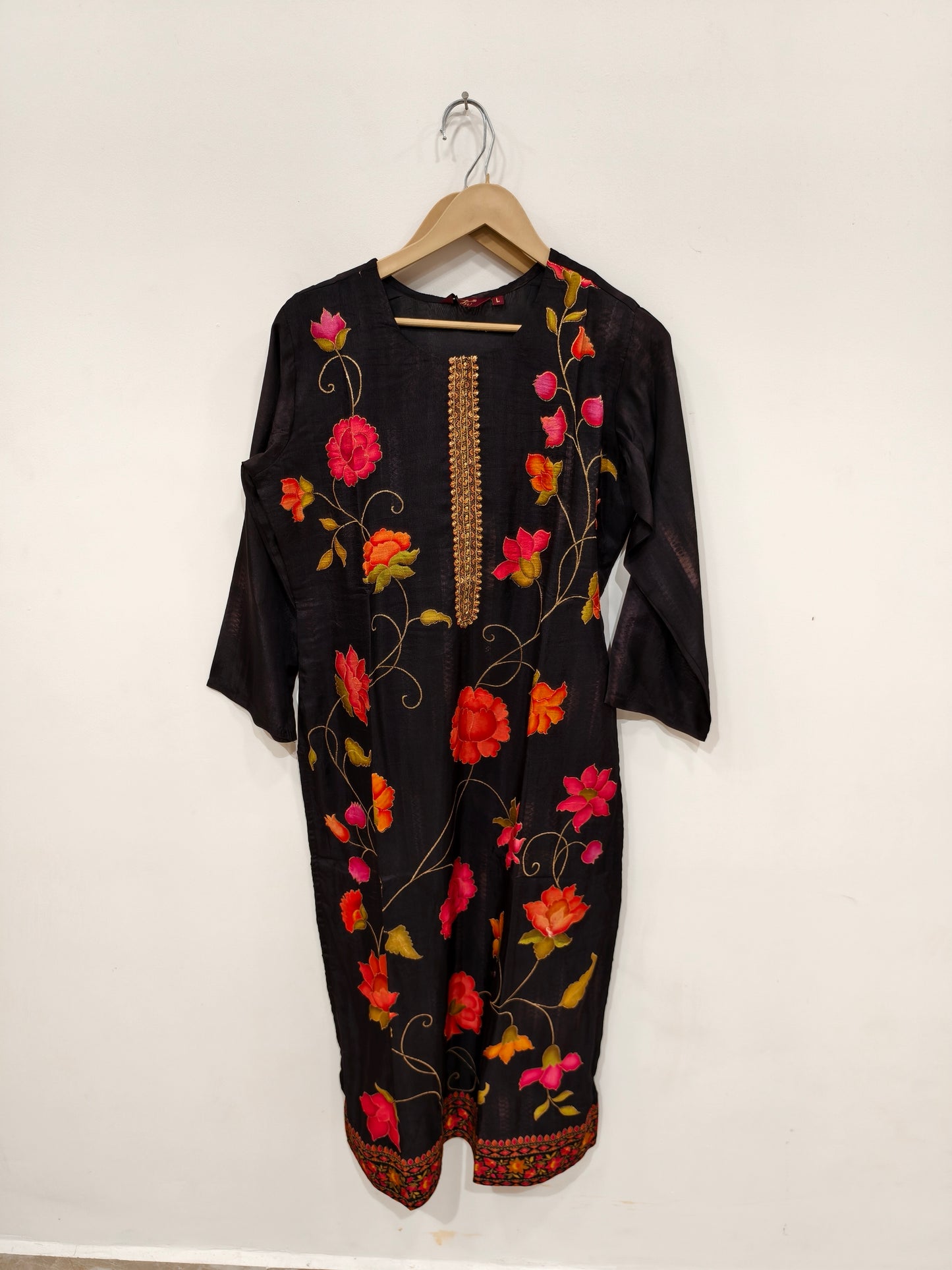 Black Floral Suit